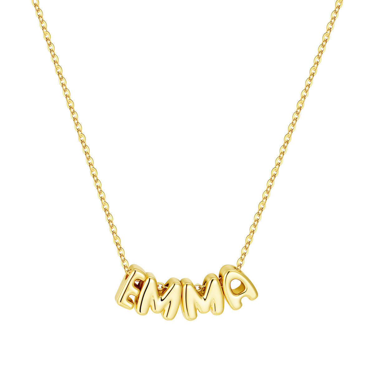 Turandoss Custom Name Necklace Personalized - 14K Gold Plated Necklace Personalized Monogram Pendant Name Necklaces for Women Trendy Jewelry Gifts for Women Girls Mom Her Birthday Gifts