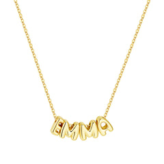 Turandoss Custom Name Necklace for Women 14K Gold Plated Personalized Monogram Pendant Trendy Jewelry Birthday Teacher Appreciation Mothers Day Graduation Gifts for Her Mom Kids Teen Girls Wife Ideas