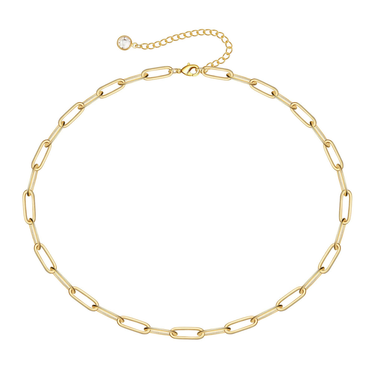 Oval Link Chain Dainty Gold Choker Necklaces