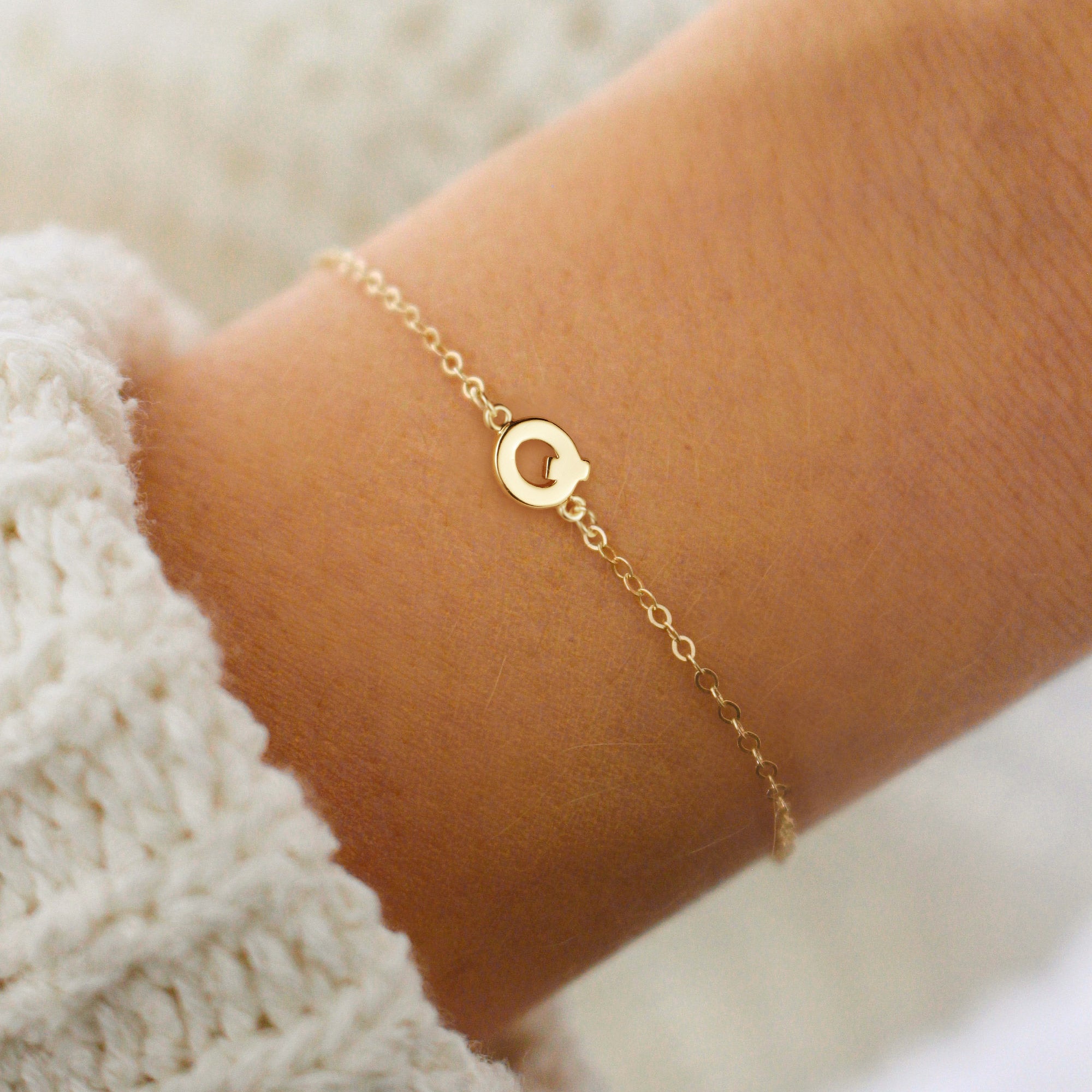 Gold Initial Bracelets for Women Jewelry Gifts