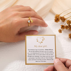 Turandoss Mothers Day Gifts 18K Gold Plated Initial Rings for Women Girls Adjustable Letter A-Z Gold Initial Ring Mothers Day Birthday Gifts for Mom Women Teen Girl Gift