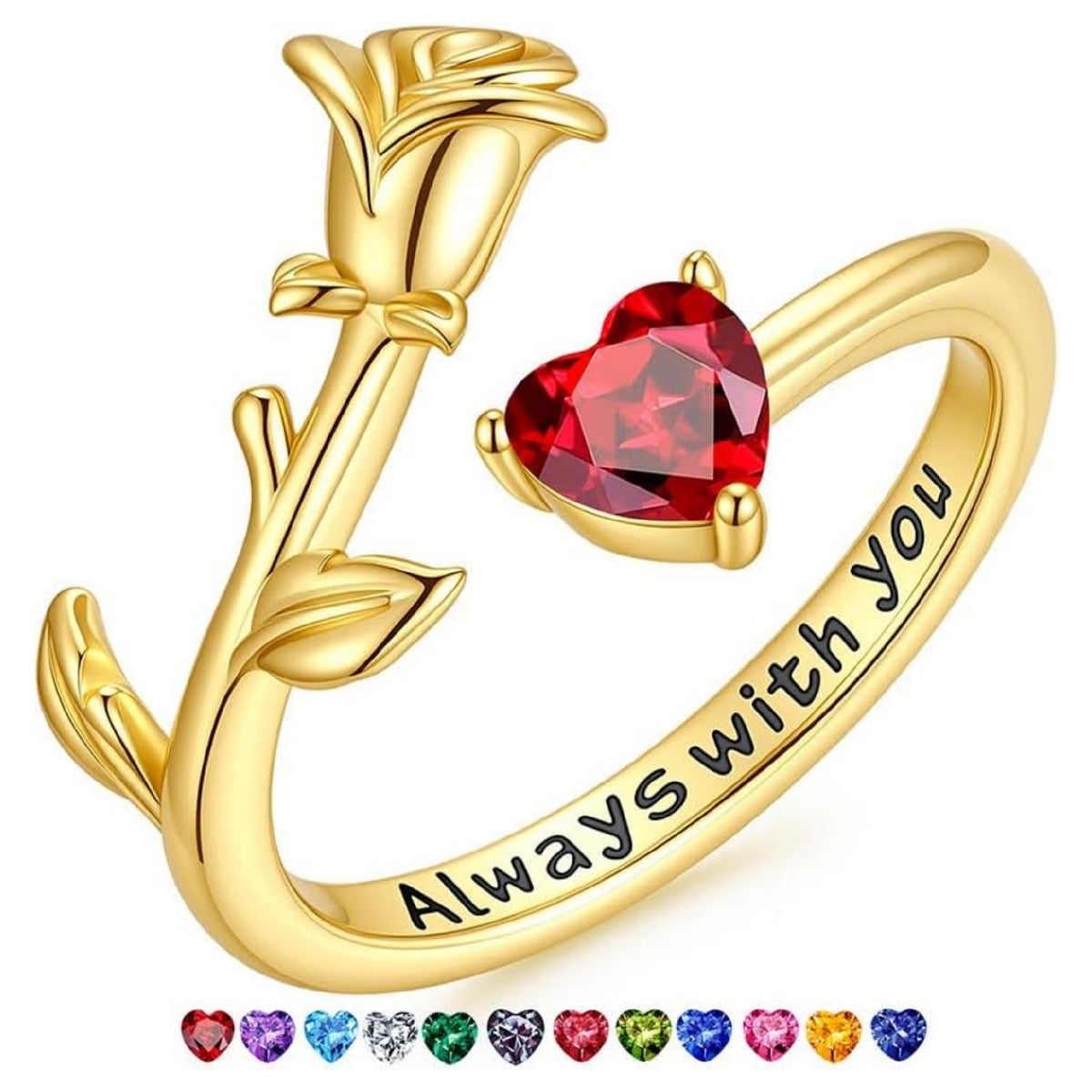 Turandoss 18K Gold Plated Initial Rings for Women Trendy Adjustable Letter A-Z Dainty Heart Cubic Zirconia Initial Ring Birthday Graduation Gifts for Her Teen Mom Girlfriend Ideas