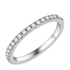 Turandoss Silver Wedding Moissanite Rings for Women, S925 Sterling Silver Diamond Ring for Women, Birthday Christmas Gift for Mom, Wife, Silver Jewelry