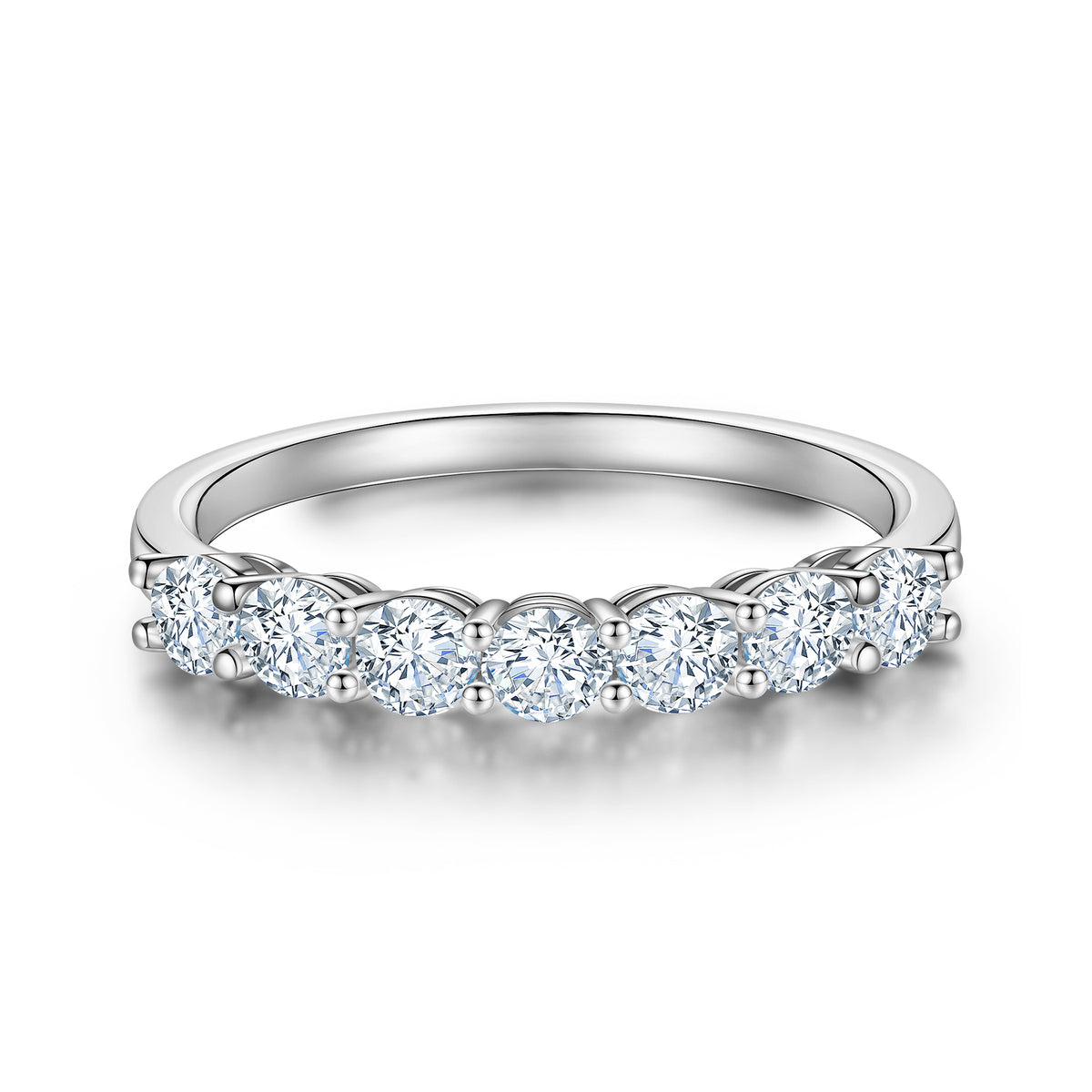 Turandoss Silver Wedding Moissanite Rings for Women, S925 Sterling Silver Diamond Ring for Women, Birthday Christmas Gift for Mom, Wife, Silver Jewelry