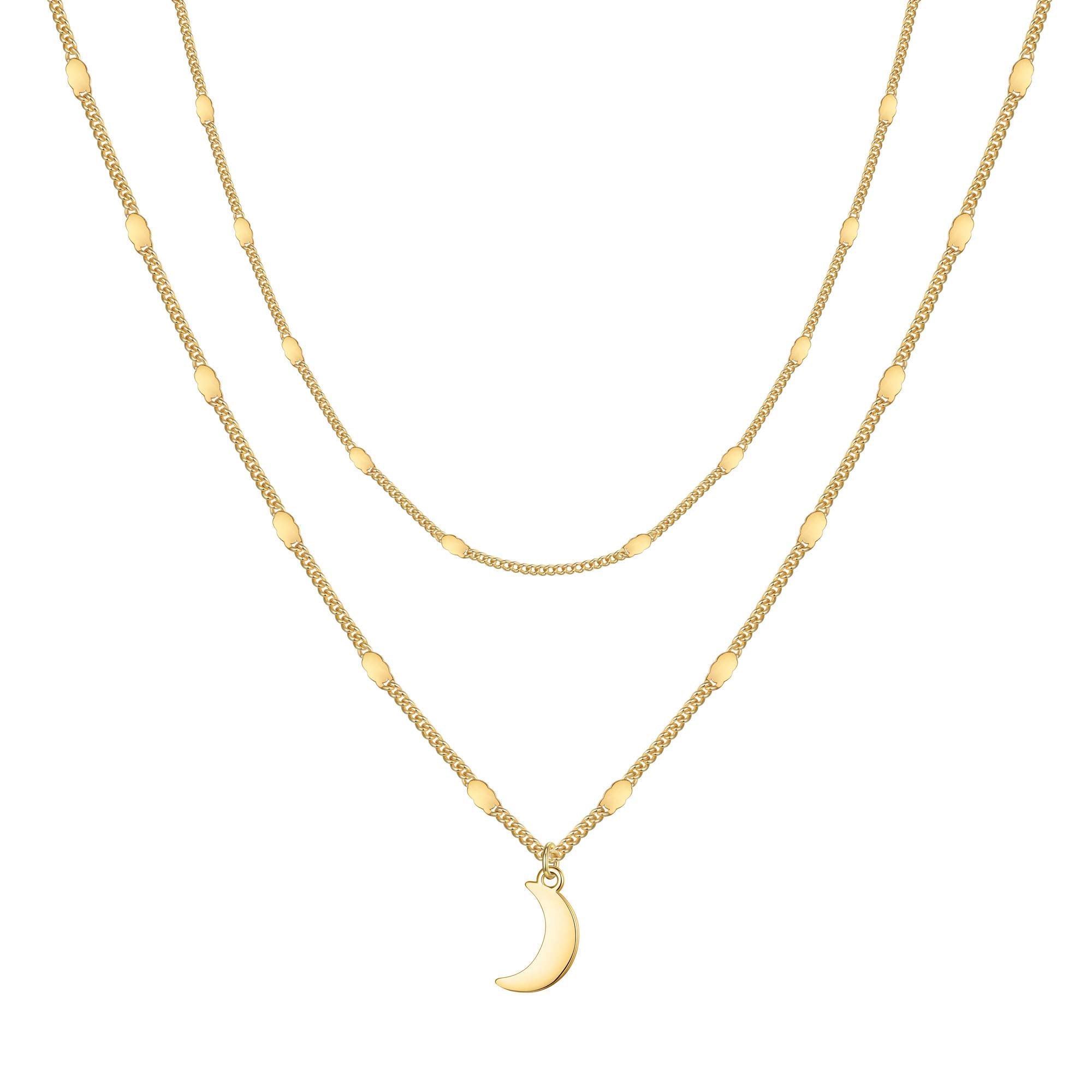 Moon Dainty Gold Choker Necklaces