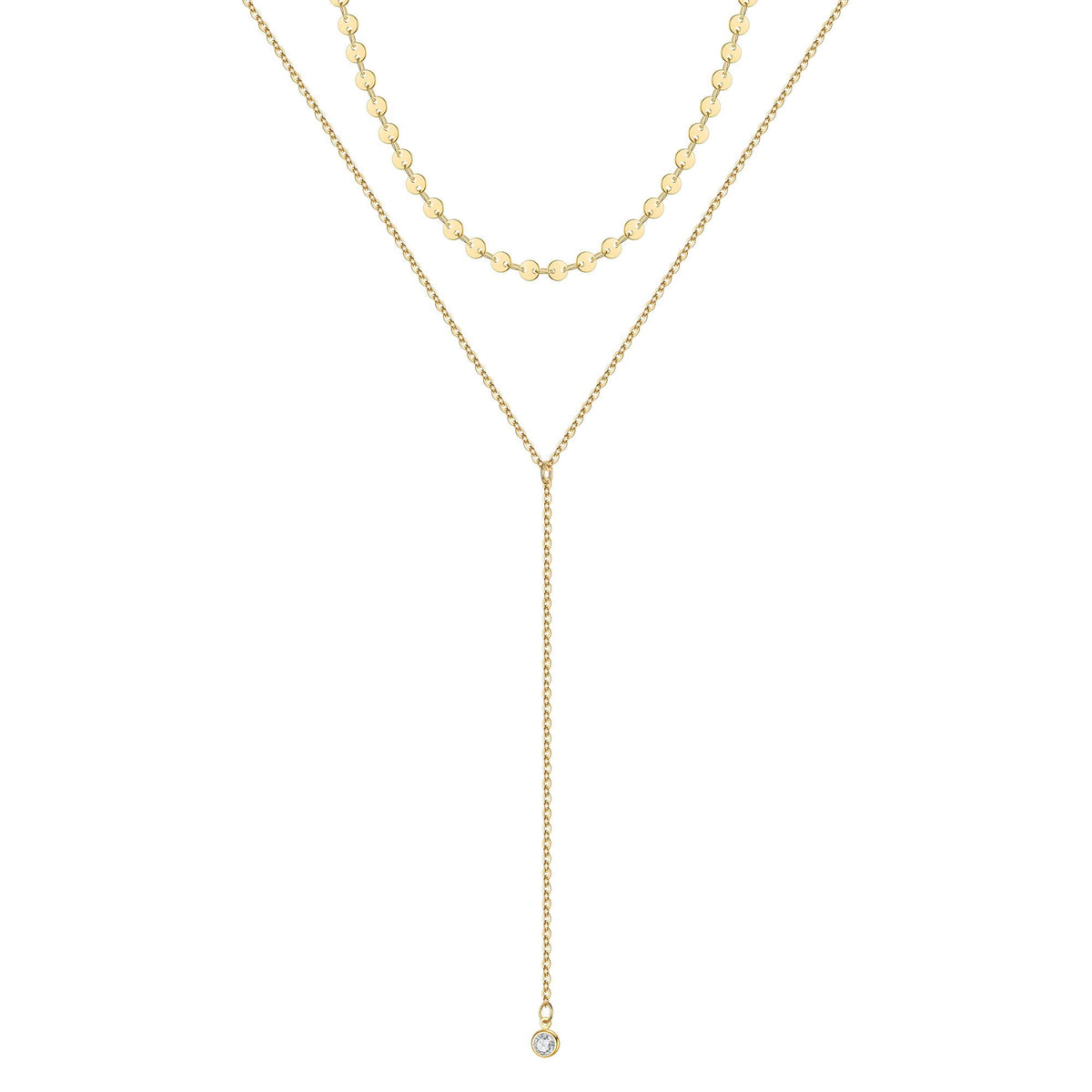 Coins&Drop Coin Dainty Gold Choker Necklaces