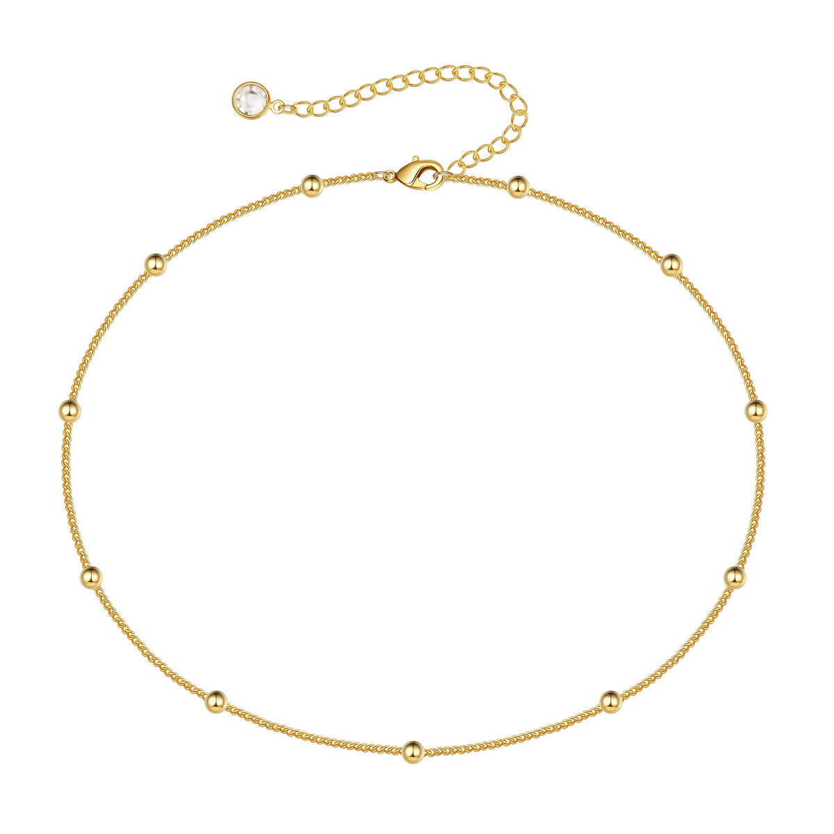 Satellite Dainty Gold Choker Necklaces