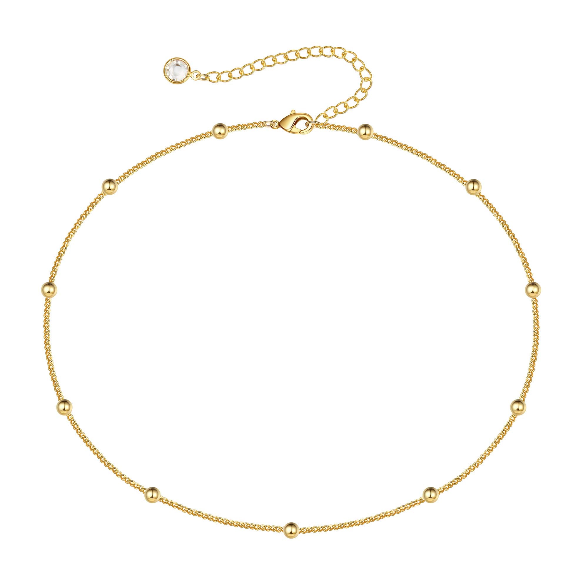 Satellite Dainty Gold Choker Necklaces