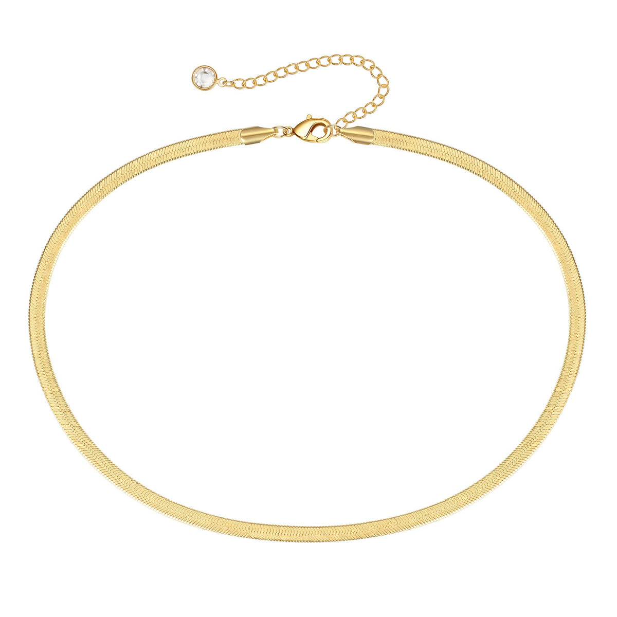 4mm Snake Chain Dainty Gold Choker Necklaces