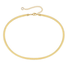 4mm Snake Chain Dainty Gold Choker Necklaces