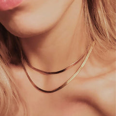 4mm Snake Chain Dainty Gold Choker Necklaces