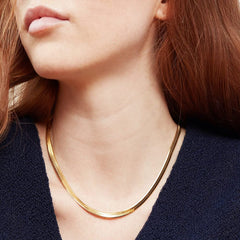 4mm Snake Chain Dainty Gold Choker Necklaces