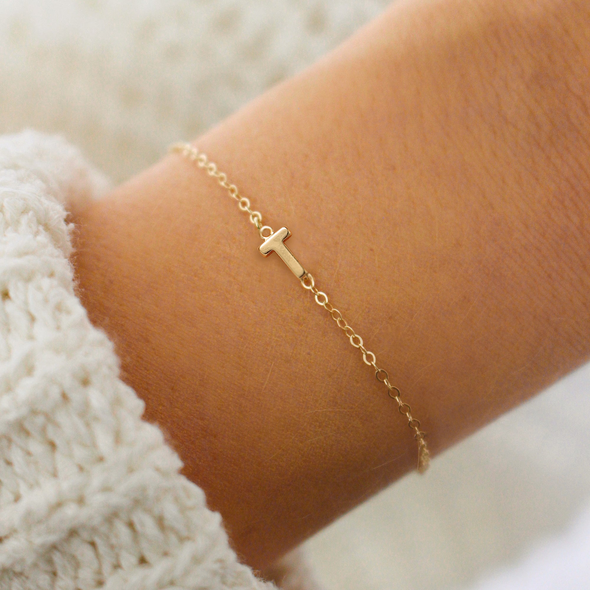 Gold Initial Bracelets for Women Jewelry Gifts