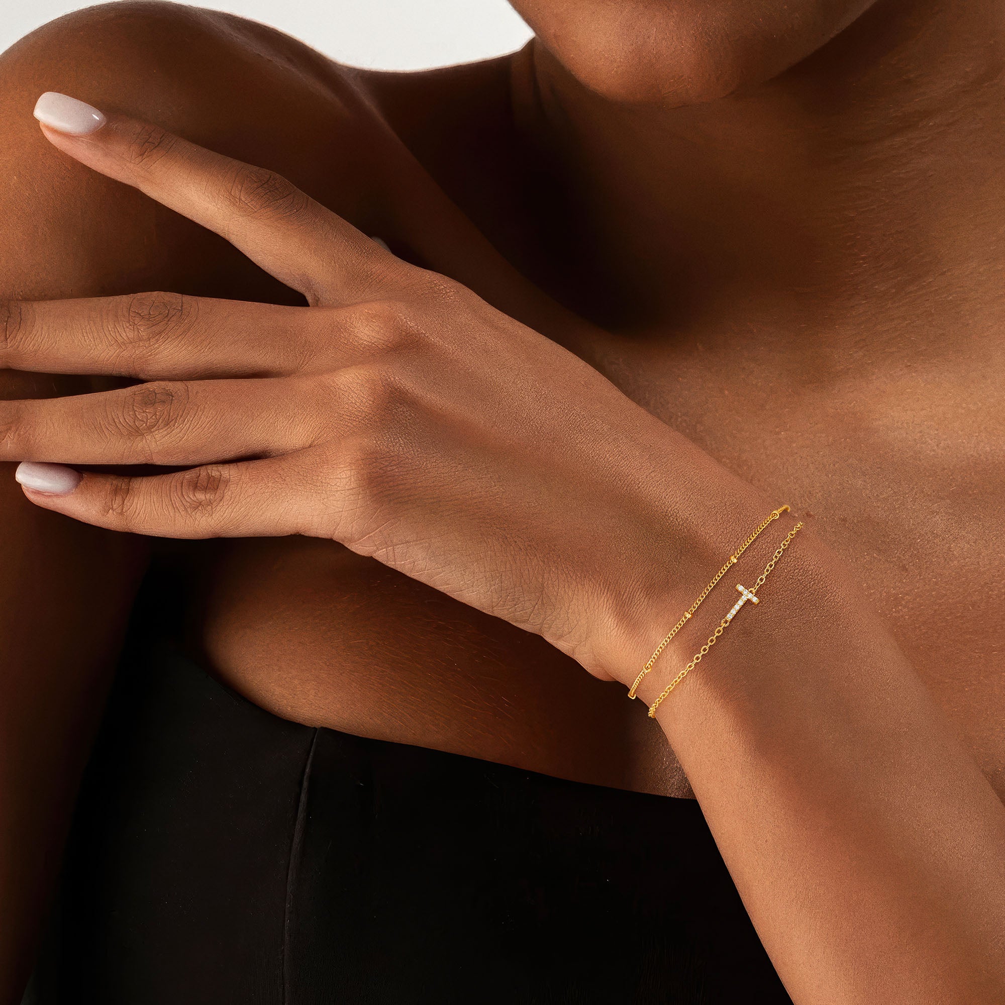 Gold Initial Bracelets for Women Girls