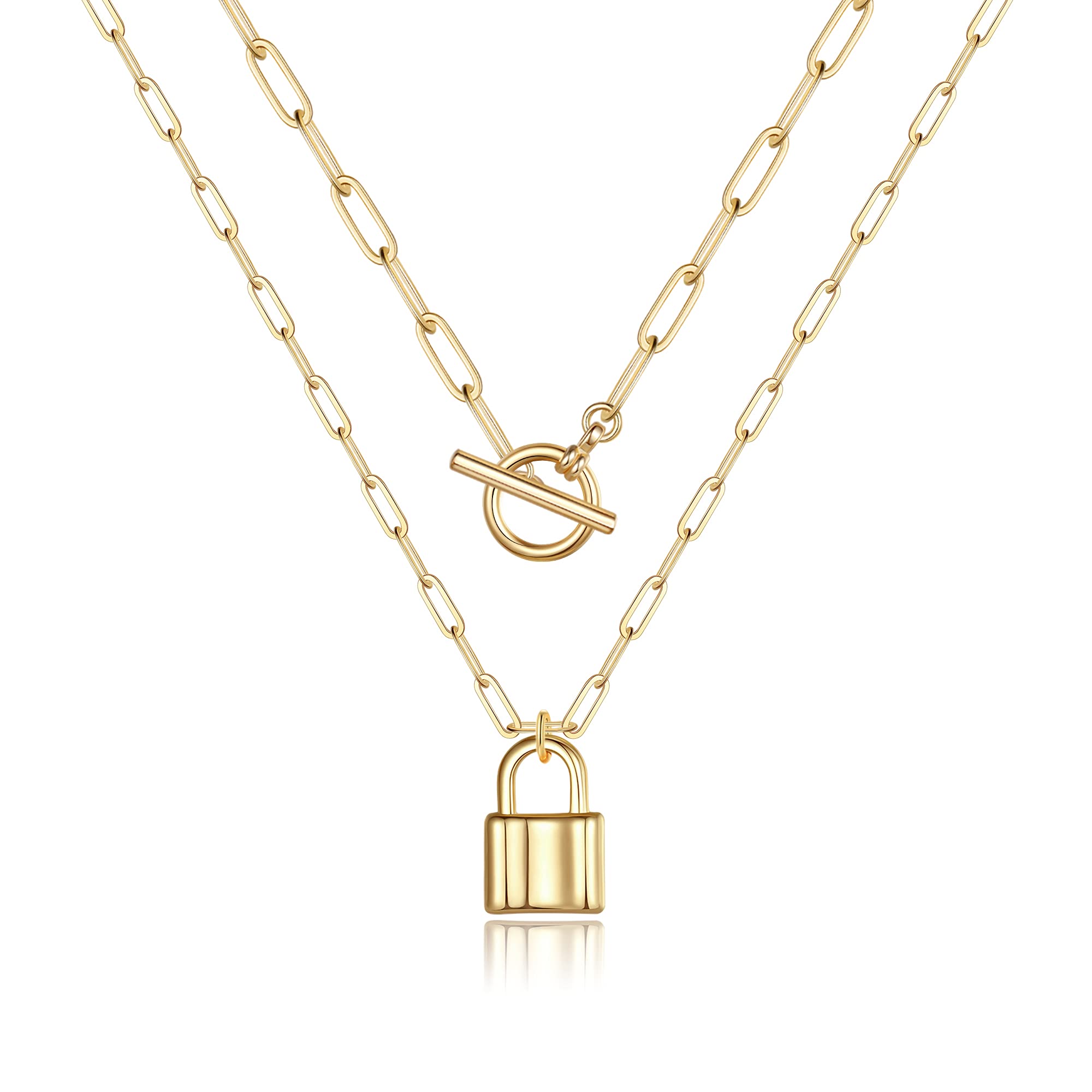 Toggle Clasp&Lock Dainty Gold Choker Necklaces