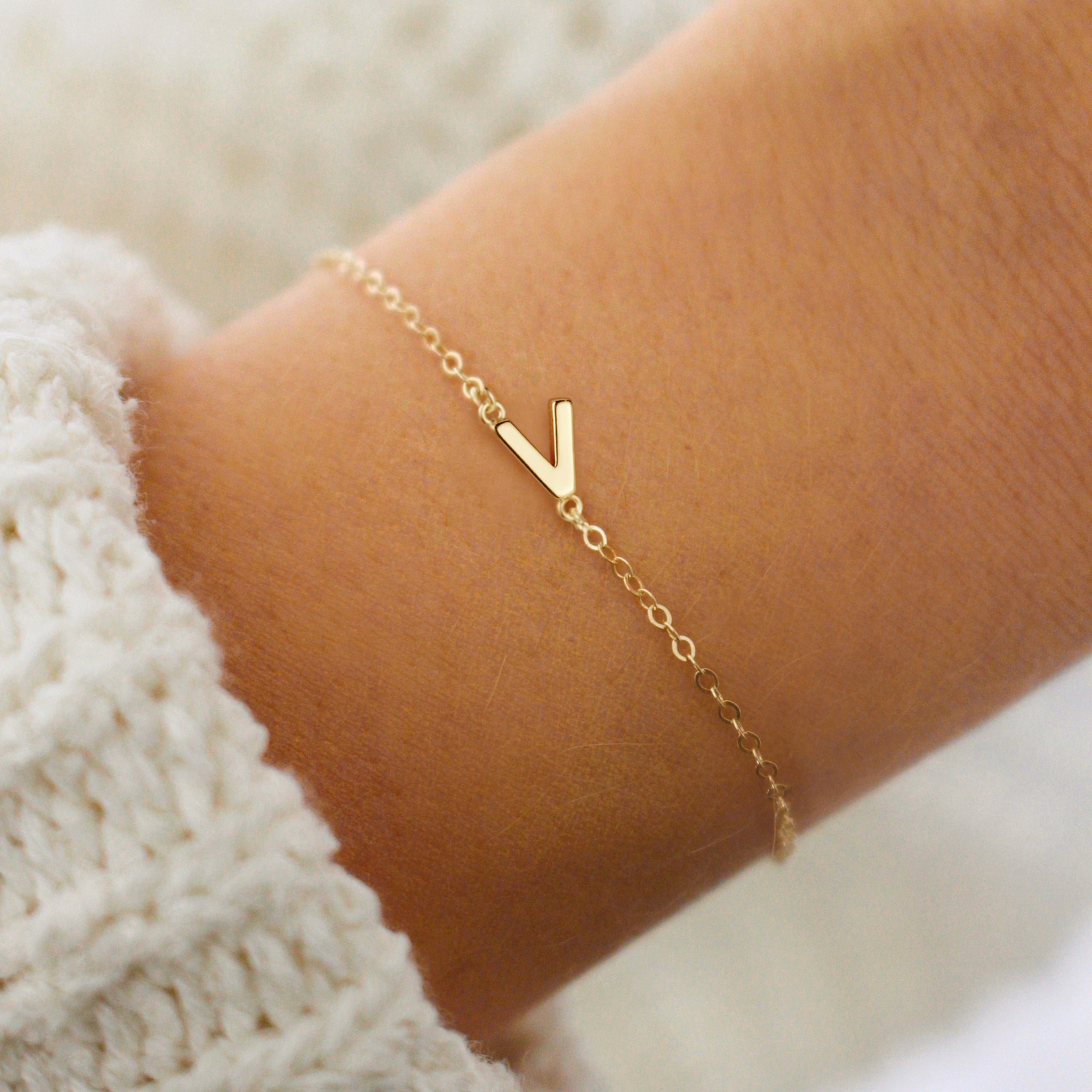 Gold Initial Bracelets for Women Jewelry Gifts