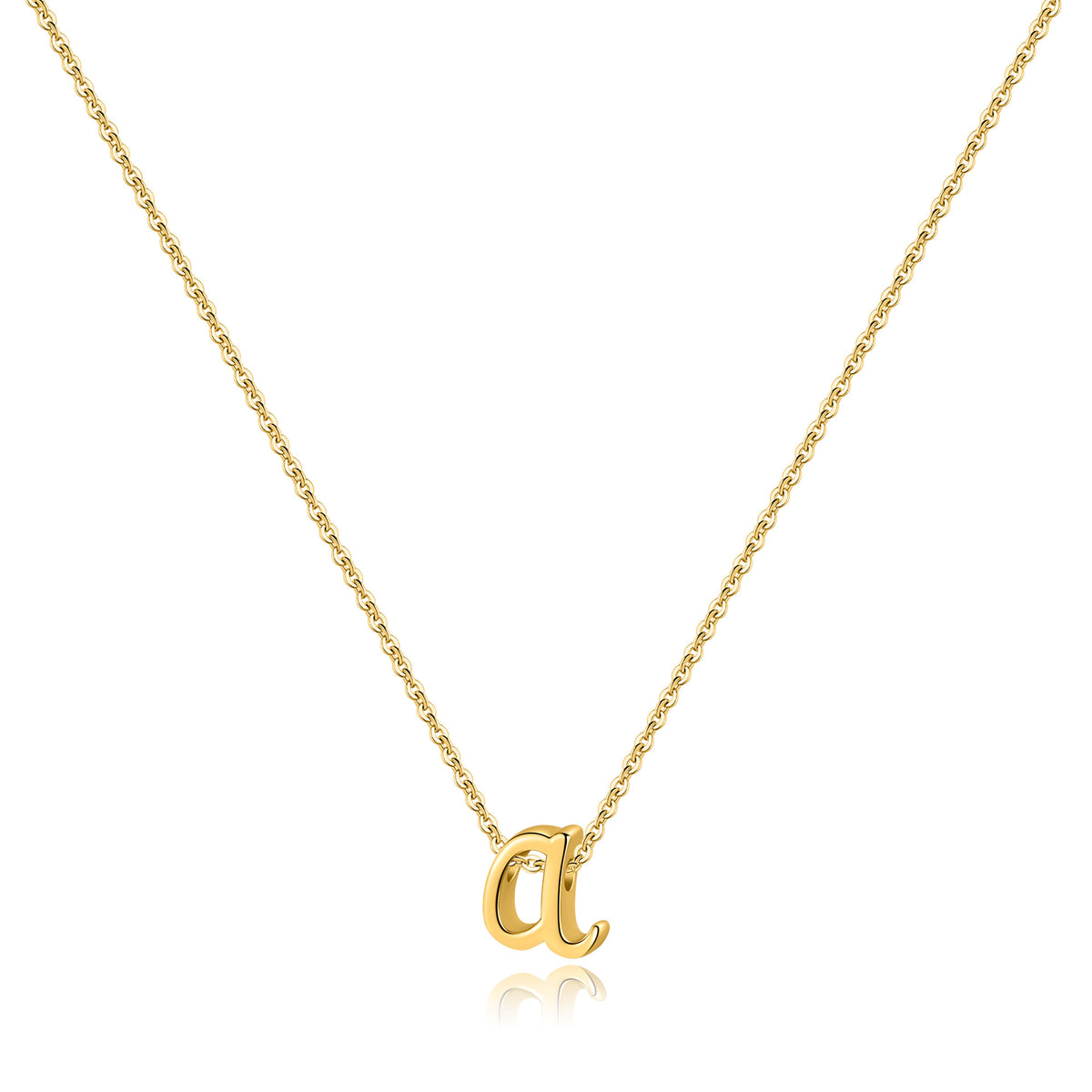 Turandoss S925 Sterling Silver Initial Necklace for Women Girls, Dainty 18K Gold Letter Necklace, Gold Jewelry for Women, Gifts for Girls, 16+3Inches