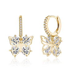 Turandoss 18K Gold Huggie Hoop Earrings for Girls Women - Dainty Diamond Cartilage Dangle Clip on Earring Hypoallergenic, Birthday Christmas Gifts