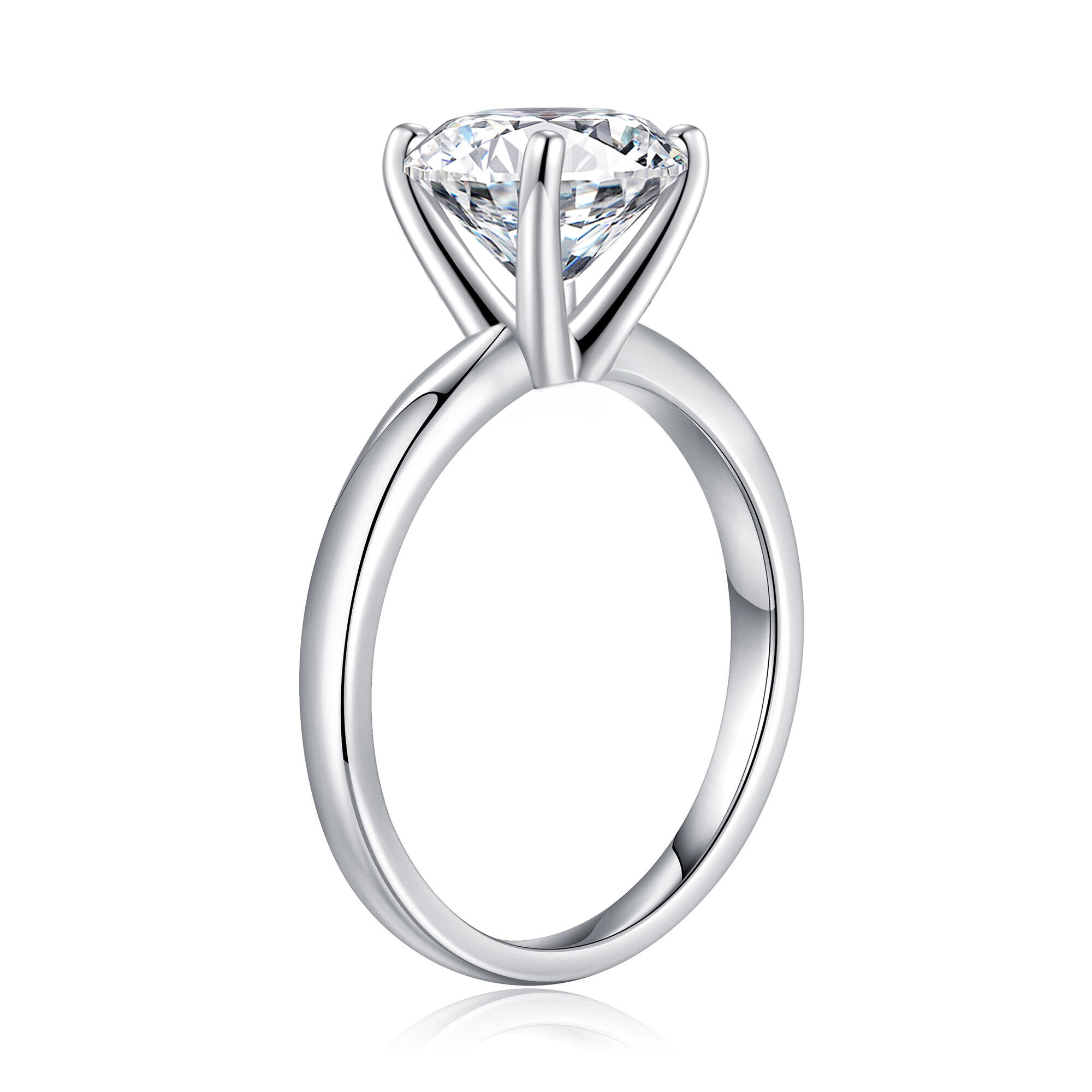 Turandoss 1.5 Carat Moissanite Four-Prongs Engagement Ring 925 Sterling Silver Oval Cut Diamond Ring Wedding Band Promise Wedding Rings for Women