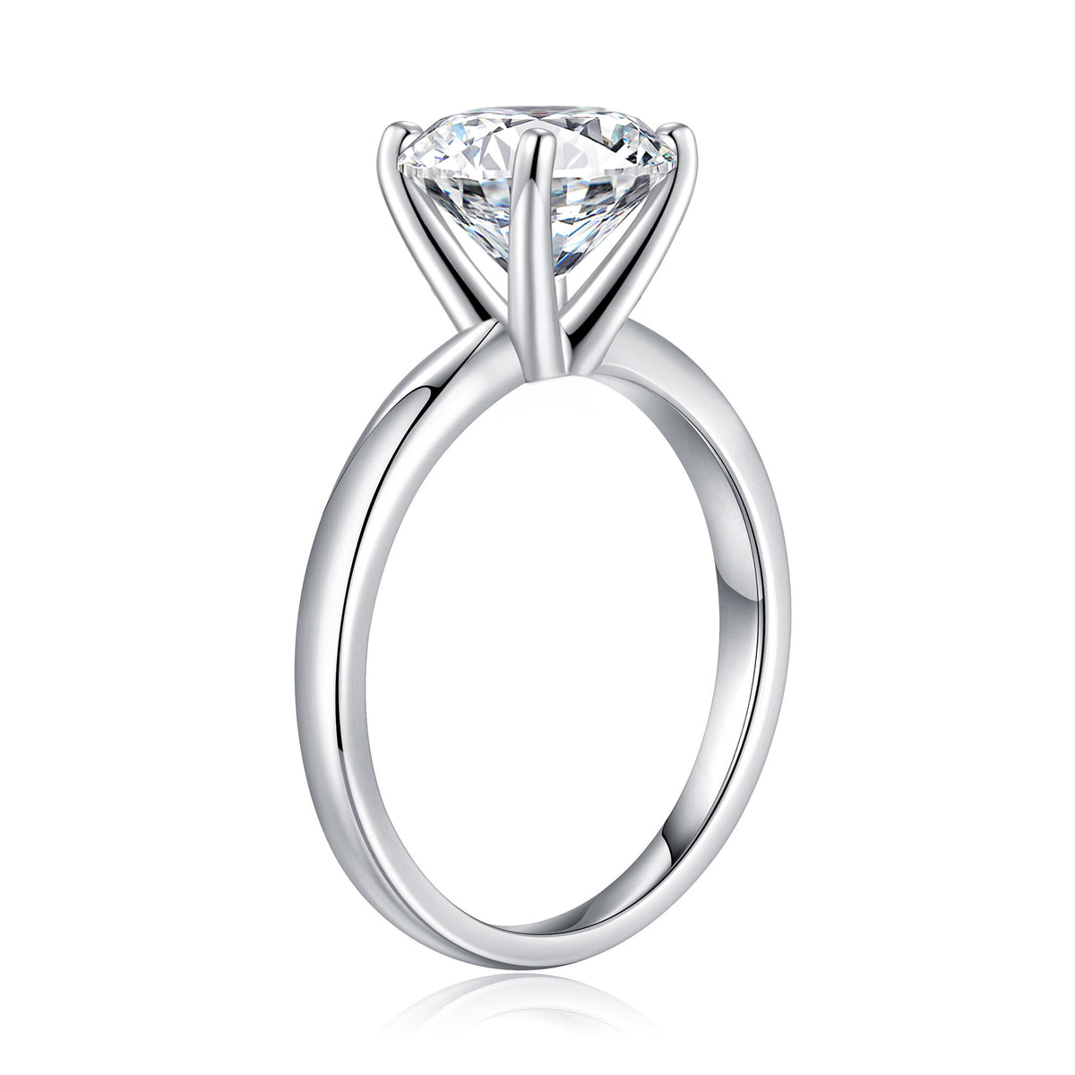 Turandoss 1.5 Carat Moissanite Four-Prongs Engagement Ring 925 Sterling Silver Oval Cut Diamond Ring Wedding Band Promise Wedding Rings for Women