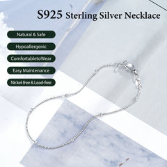 Turandoss S925 Sterling Silver Link Chain Bracelets for Women Girls, 0.8mm Box Chain, Silver Jewelry, Graduation Gifts for Women, Girls, 2026