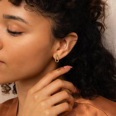 Turandoss 18K Gold Hoop Huggie Earrings for Women Girls, CZ Twisted Clip on Dnagle Earring Hypoallergenic, Birthday Valentine's Day Gifts for Wife Mom