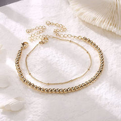 Pearl Beads Chain Dainty Gold Bracelets